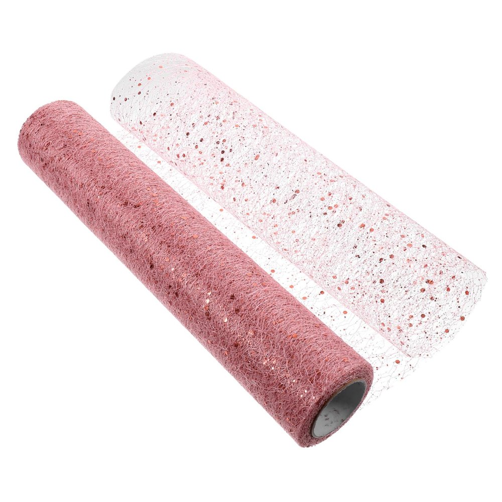 Abaodam 1roll Decorative Tulle Mesh Ribbon for DIY Crafts and Floral Arrangements Tulle Fabric for Table Runners Wrapping and Holiday Decor