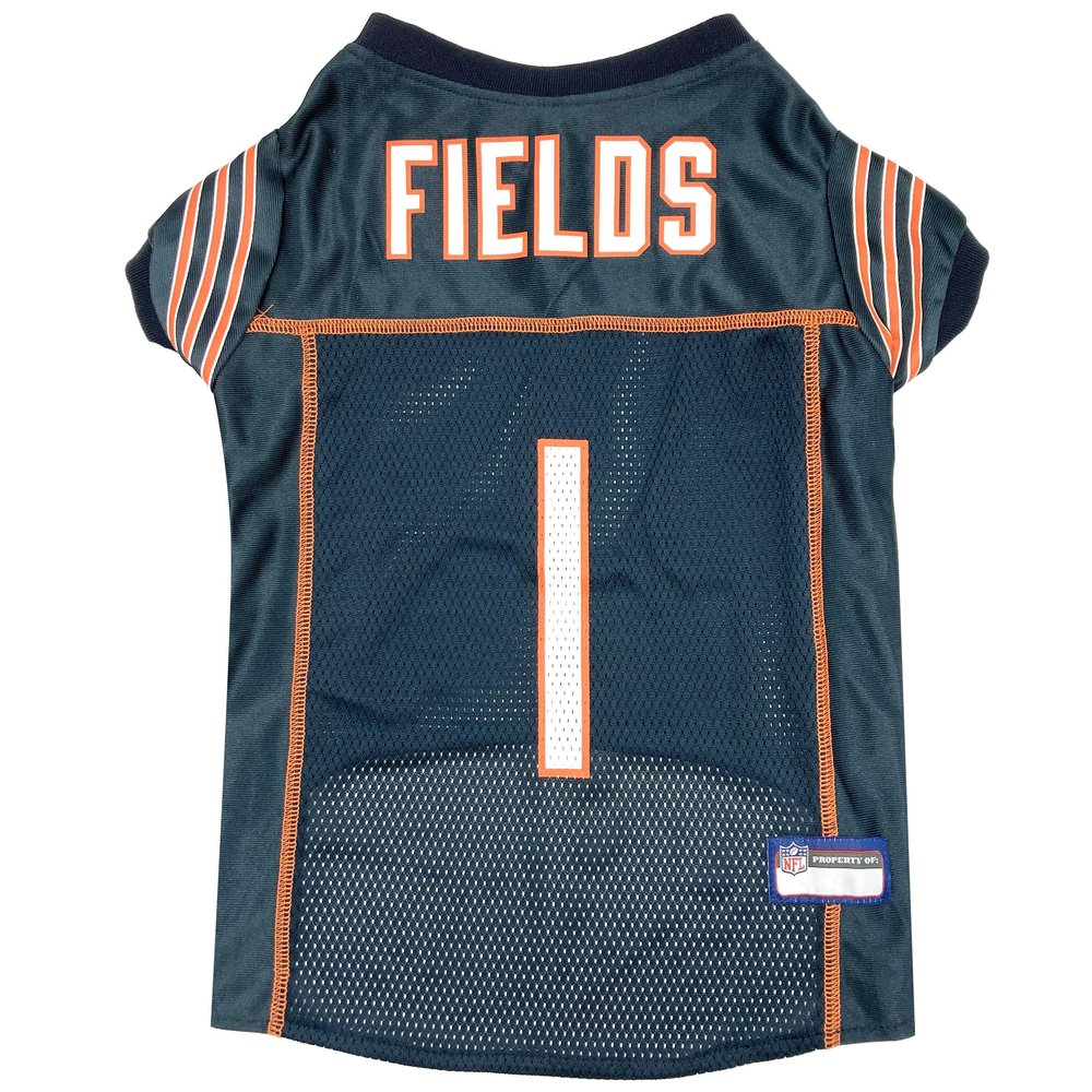 Pets First NFL Team Player Justin Fields Jersey for Dogs and Cats, NFLPA Chicago Bears Pet Jerseys, Size Medium