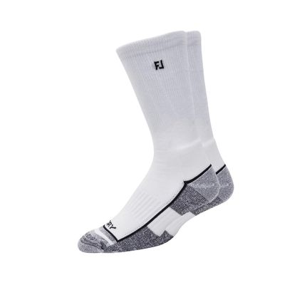 FootJoy Men's ProDry Crew Socks, White XL, Fits-Shoe Size 12-15