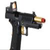 Lancer Tactical Knightshade Hi-Capa Gas Blowback Airsoft Pistol with Red Dot Reflex Sight (Black/Gold) view 4