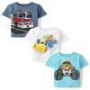 The Children's Place,Baby-Boys,and Toddler Vehicle Short Sleeve Graphic T-Shirts,multipacks,Firetruck/Digger/Truck 3-Pack,4T view 1