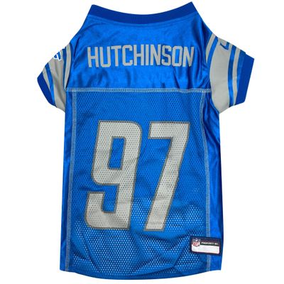NFLPA Aidan Hutchinson PET Jersey, NFL Dog Shirt, Size Small, Detroit Lions Mesh Jersey for Dogs