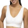 Airflex Wireless Support Comfortable Sports Bra - No Underwire, Padded, Cooling Breathable Mesh Sports & Yoga US - 2X-Large, White view 1
