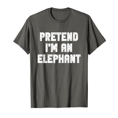 Halloween Pretend I'm A Elephant Costume Lazy Kids Adult T-Shirt