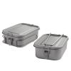 Echeson Pure Titanium Lunch Box 800ML Outdoor Camping Portable Square Lunch Box Household Tableware (Color : 800ML C) view 4