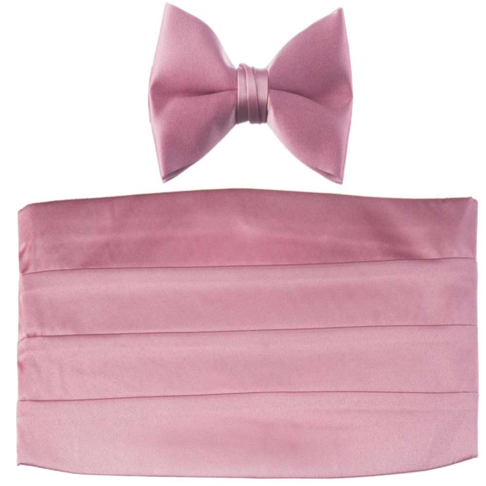 Tuxgear Boys Tuxedo Cummerbund with Matching Bow Tie Set (Boys, Dusty Rose)