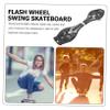 ABOOFAN 1pc Glitter Caster Board for Boys and Girls and Adults Wheel Skateboard Non- Design for Balance and Coordination for Outdoor Fun and Exercise Black view 4
