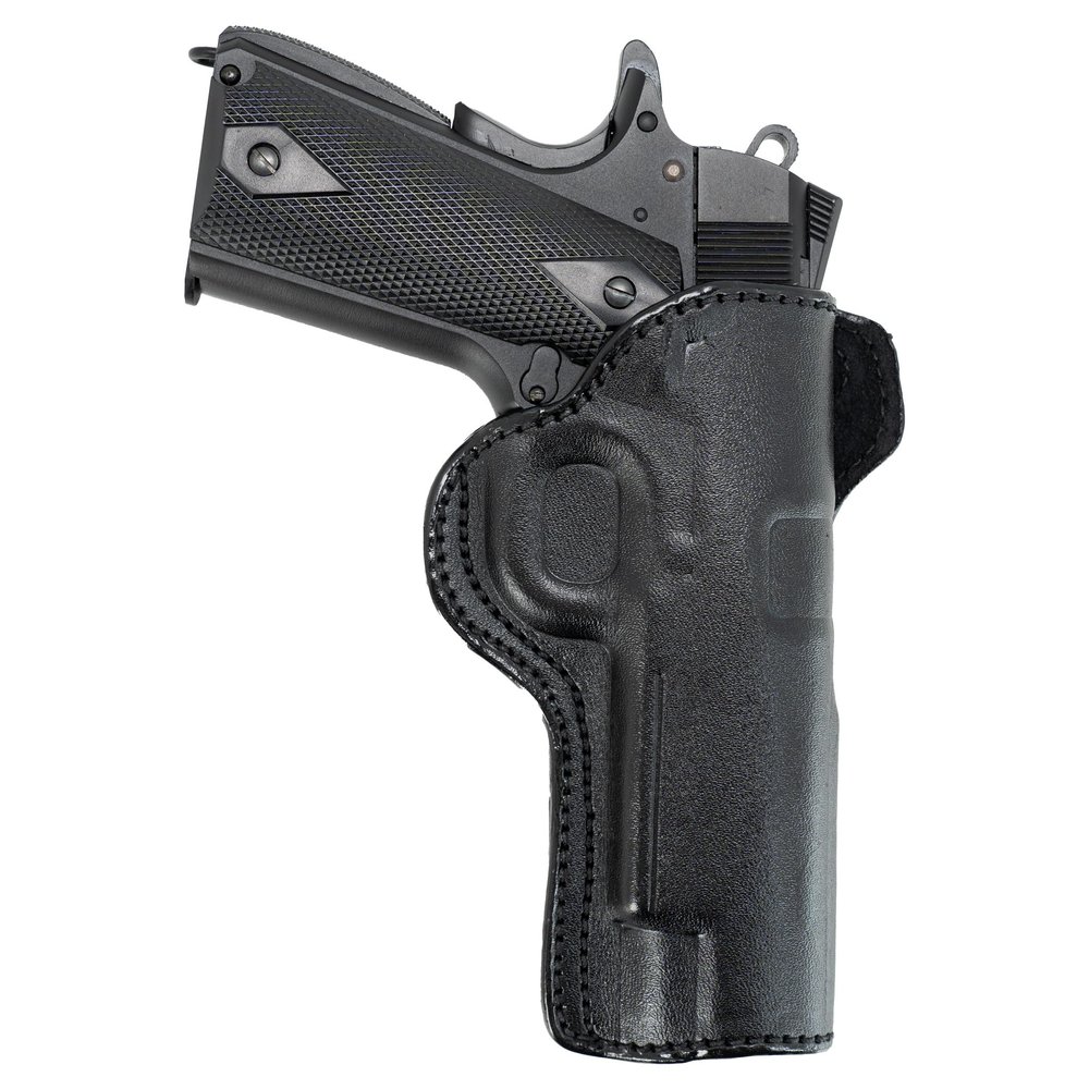 Maxx Carry 3 Position OWB Leather Gun Belt Holster CCW for Taurus 1911 Full Size 5-inch Barrel | Colt 1911 | Kimber 1911 | Ruger SR1911 and Other 5-inch 1911 Pistols, Black Right Hand