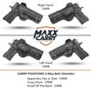 Maxx Carry 3 Position OWB Leather Gun Belt Holster CCW for Taurus 1911 Full Size 5-inch Barrel | Colt 1911 | Kimber 1911 | Ruger SR1911 and Other 5-inch 1911 Pistols, Black Right Hand view 4