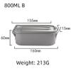 Echeson Pure Titanium Lunch Box 800ML Outdoor Camping Portable Square Lunch Box Household Tableware (Color : 800ML B) view 2