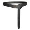 HiiFeuer Viking Embossed Buckle Belt, Nordic Faux Leather Knight Belt, Retro Medieval Warrior Belt for LARP Cosplay Halloween (Black B) view 1