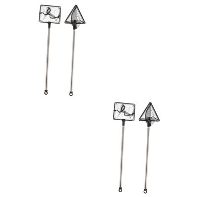 BESPORTBLE 4pcs Telescopic Fishing Net Set Dip Nets Handle for Aquariums Pools and Fishing Portable Design for and Use