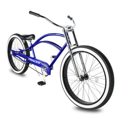 Tracer Master 29-Inch Chopper Beach Cruiser Bike Single-Speed Fat Tire Bike for Man, Comfort Bike for Adults (Blue)