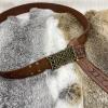 HiiFeuer Viking Embossed Buckle Belt, Nordic Faux Leather Knight Belt, Retro Medieval Warrior Belt for LARP Cosplay (Brown B) view 4