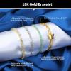 Fivoilin Tennis Bracelets for Women, Dainty 18K Gold Plated Cubic Zirconia Classic Adjustable Slider Bracelet Fashion Jewelry Gift for Her Birthday Valentines' Day Wedding Party Prom Graduation view 4