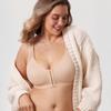 DELIMIRA Women's Front Closure Posture Wireless Back Support Full Coverage Bra Beige 34G view 4