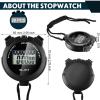 Kanayu 56 Pcs Digital Stopwatch Timer Sports Digital Stopwatch Shockproof Large Screen Handheld Stop Watch with Lanyard Date Time Alarm Function for Coach Swimming Running Sports Train (Bright Color) view 2