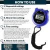 Kanayu 56 Pcs Digital Stopwatch Timer Sports Digital Stopwatch Shockproof Large Screen Handheld Stop Watch with Lanyard Date Time Alarm Function for Coach Swimming Running Sports Train (Bright Color) view 4