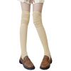 Adoeren Women Slouchy Stockings Thigh High Socks Over Knee High Leg Warmers Boot Socks Y2k Harajuku Party Outfits (A 66 Khaki, One Size) view 1