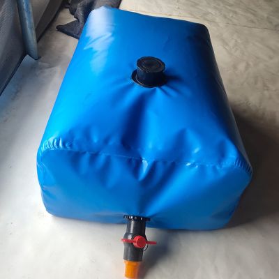 EMYJAY Portable Water Storage Jug, Compressive Wearable Water PVC Water Storage Bag FoldableWater Storage Thickened and Drought Household (Color : Blue, Size : 1X0.8X0.5m(400L))