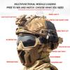 KLYso Tactical Fast Helmet, Full Face Airsoft Helmet, Survival Signal Light, Helmet Mount L4G24, and Breathable Mask, for Airsoft Paintball Hunting and Shooting CS (Color : BKB) view 3