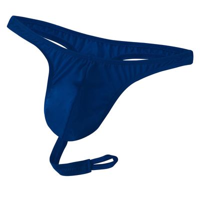 BreakEgg Men's Sexy Seamless Jockstrap G-String Thong Underwear Men Gym Fitness Athletic Supporters (One Size,Dark blue)