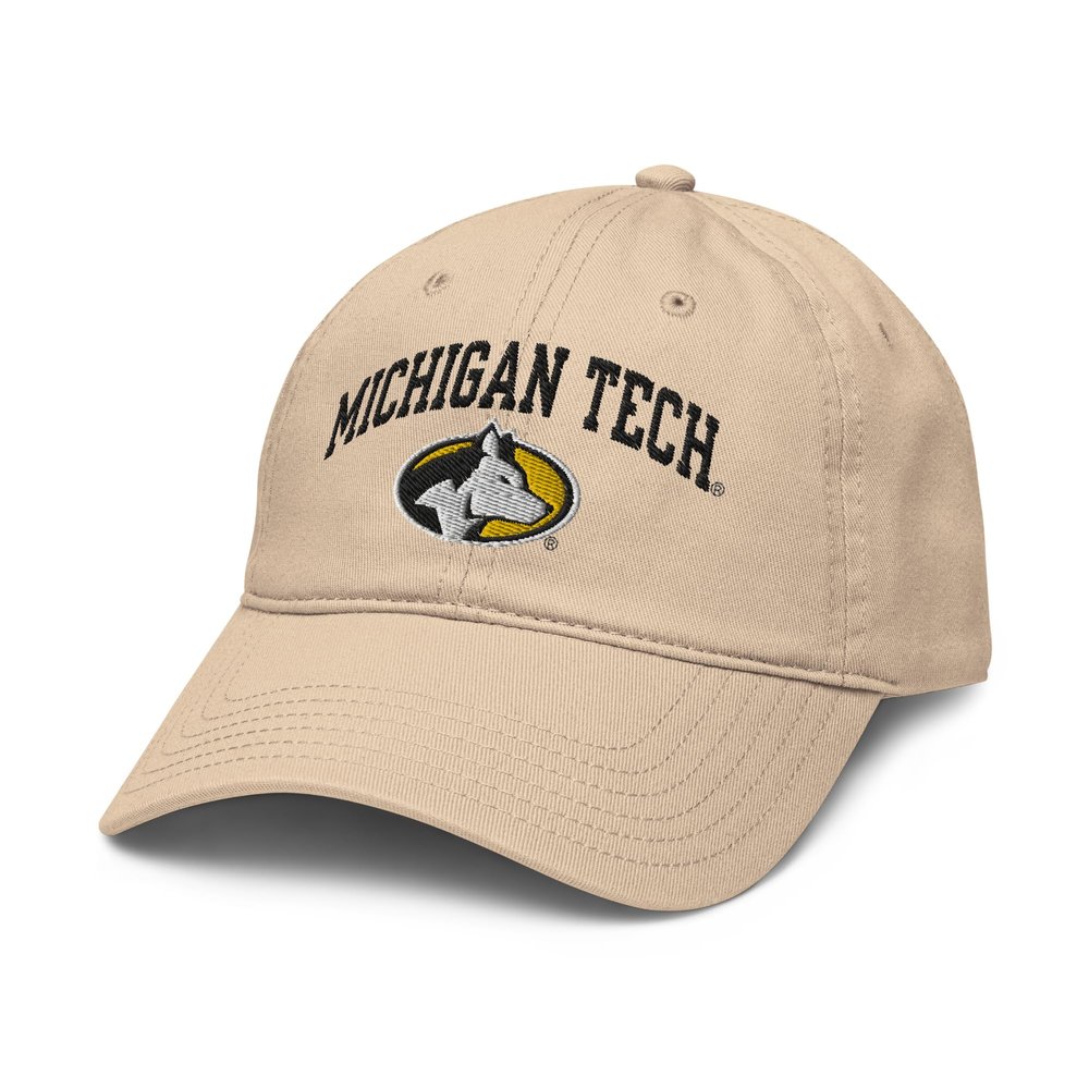 Michigan Tech Huskies Arch Over Officially Licensed Adjustable Baseball Hat