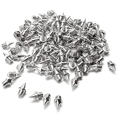 120Pcs Spikes Studs Cone Replacement Shoes Spikes for Sports Running Track Shoes Trainers Screwback 7Mm