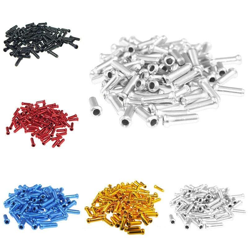 50 Pcs/Lot Bicycle Cable End Caps Aluminum Alloy Brake Shifter Inner Cable Tips Crimps Bicycles Derailleur Shift Wire Ferrules