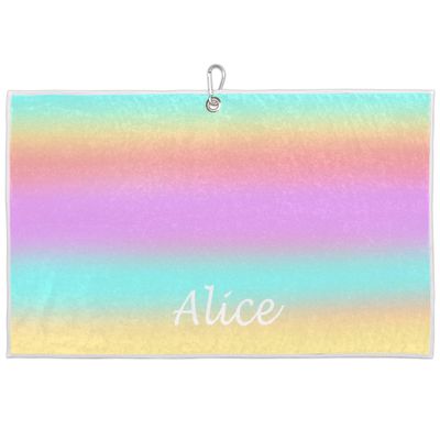 FZDXZJJ Custom Golf Towels for Women Personalized Golf Towel with Name Or Text for Golf Bags with Clip Golf Gifts for Golf Fan,Funny Golf Lover Gift for Wife Mom Girlfriend- Colorful Pink Gradient