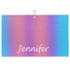 FZDXZJJ Custom Golf Towels for Women Personalized Golf Towel with Name Or Text for Golf Bags with Clip Golf Gifts for Golf Fan,Funny Golf Lover Gift for Wife Mom Girlfriend- Blue Coral Gradient view 1