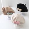 BIBABLYKE Cute Baby Girl Knitted Beret Soft & Comfortable Hat Stylish Infant Girl Beret Hat Perfect for Outdoor Activities Gift view 3