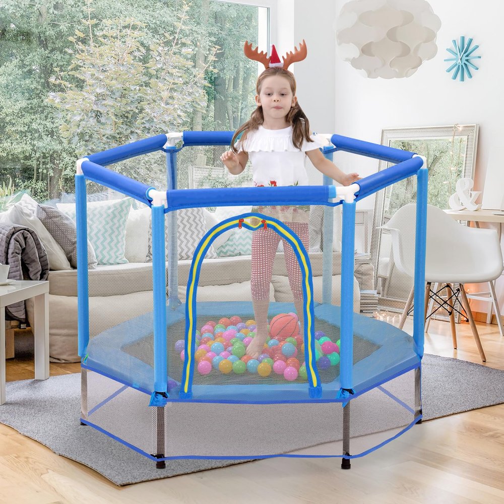Trampoline, Portable Foldable Trampoline in-Home Mini Rebounder with Adjustable Handle, Exercise Trampoline for Adults, 40" Max Load 330lbs