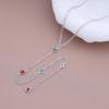 Andelaisi Boho Crystal Y Lariat Necklace Colorful Rhinestone Y Necklace Rainbow Crystal Cz Y Drop Necklace Long Chain Crystal Pendant Necklace Jewelry for Women view 4