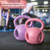 15 lb Kettlebell Weight with Three-handles for Weightlifting, Conditioning and Core Training for Women Men Home Gym [Purple] view 2