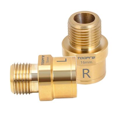 1 Pair Left Right Bike Pedal Extender Pedal Spacers Adapter, Gold 16mm