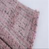 ebossy Women's Elegant Open Front Round Neck Fringed Plaid Tweed Jacket (Medium, Pink) view 4