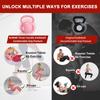 10 lb Kettlebell Weight with Three-handles for Russian Twists AB Exercise, Weightlifting and Core Training All-Purpose Fitness Exercise Home Gym [Purple] view 3