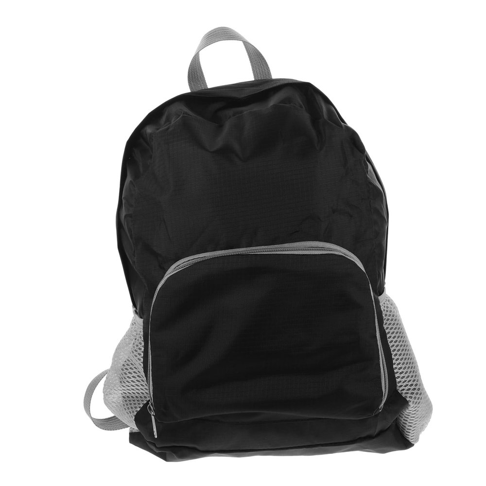 BESPORTBLE Foldable Backpack for Hiking and Camping Lightweight Travel Storage Shoulder Bag Straps Stylish Black Design for Outdoor Adventures