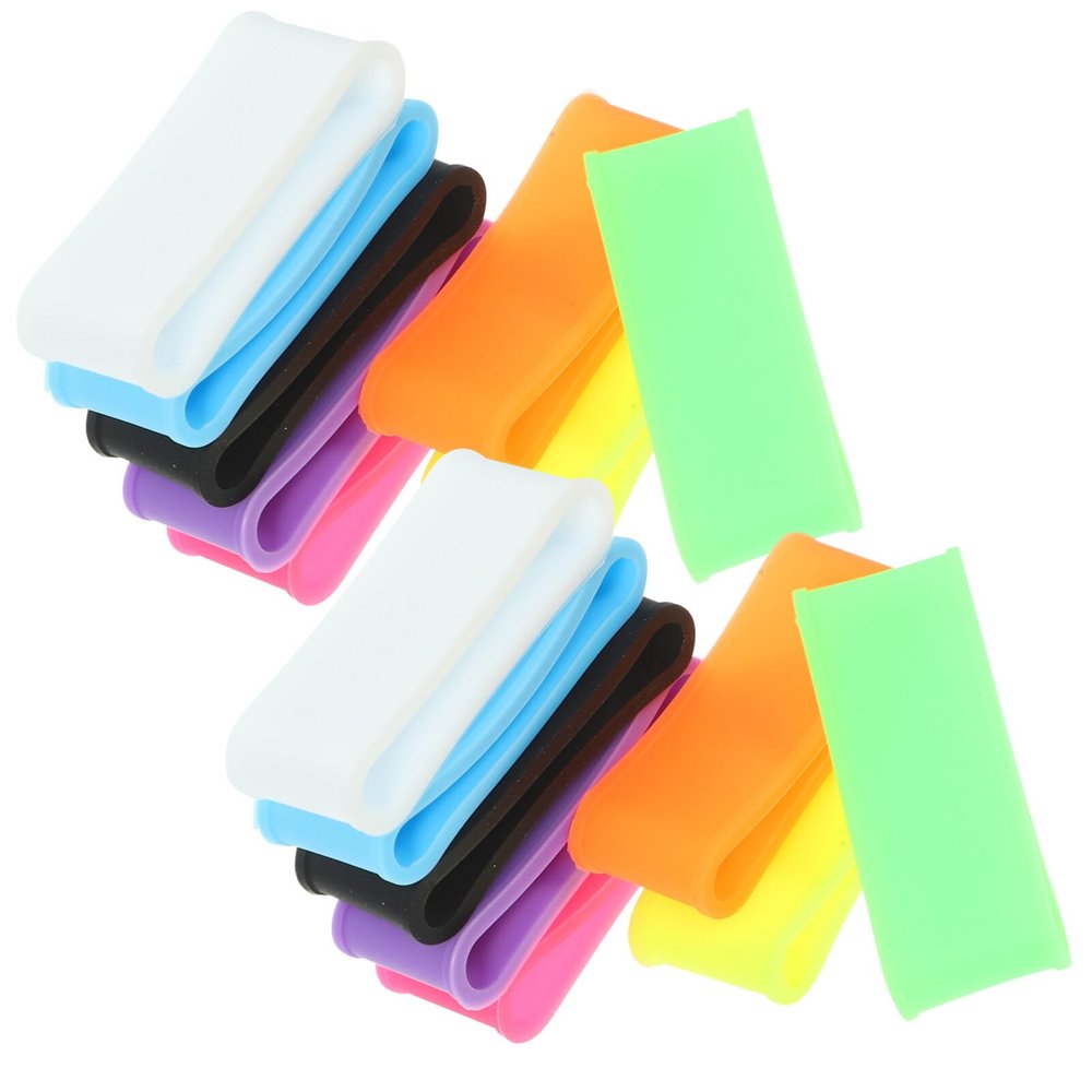 BESPORTBLE Professional Tennis Racket Grip Bands 16pcs Silicone Overgrip Rings Non-Slip Badminton Racket Grips
