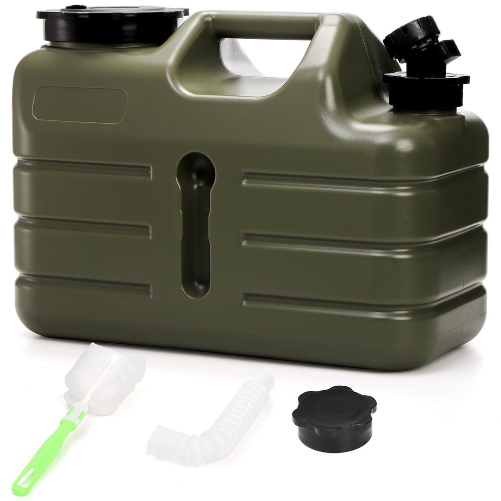 Dicunoy Water Container with Spigot, 3 Gallon Camping Water Storage Container, BPA Free Portable Thick Water Dispenser Tank Jug for Vehicle, Car, Outdoor, Hiking, Emergency, Hurricane Supplies