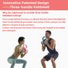 20 lb Kettlebell Weight with Three-handles for Russian Twists AB Exercise, Weightlifting and Core Training All-Purpose Fitness Exercise Home Gym [Pink] view 3
