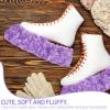 Gemscream Ice Skate Guards Fuzzy Hockey Soakers for Figure Skates Guards for Girls Boys Youth Women Men Adult(M Size,Purple) view 4
