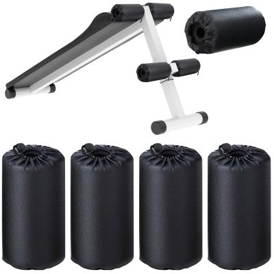 Hollowfly 4 Pcs Foam Foot Pads Foam Roller Pad Replacement for Weight Bench Inversion Table and Gym Exercise Equipments(7 x 3.5 x 0.8 Inches)