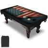 DTESL Pool Table Cover, Waterproof & Dustproof Outdoor/Indoor Pool Table AccessoriesBilliards Accessories Polyester Taffeta Cloth Table9ft view 1