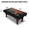 DTESL Pool Table Cover, Waterproof & Dustproof Outdoor/Indoor Pool Table AccessoriesBilliards Accessories Polyester Taffeta Cloth Table9ft view 2