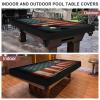 DTESL Pool Table Cover, Waterproof & Dustproof Outdoor/Indoor Pool Table AccessoriesBilliards Accessories Polyester Taffeta Cloth Table9ft view 4