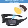 Karlass 1PC X7 Army Sunglasses Military Tactical Goggles Polarized Lens Glasses Unisex Black with 4 Lens kit For Training view 4