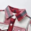 AFAVOM Toddler Boys Flannel Plaid Shirt Long Sleeve Button Down Shirt Winter Fall Clothes Little Kids Outerwear Checked Outfit Lapel Coats Gingham Shacket Cardigan Top Vintage Jacket Red 5-6 Years view 3