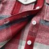 AFAVOM Toddler Boys Flannel Plaid Shirt Long Sleeve Button Down Shirt Winter Fall Clothes Little Kids Outerwear Checked Outfit Lapel Coats Gingham Shacket Cardigan Top Vintage Jacket Red 5-6 Years view 4
